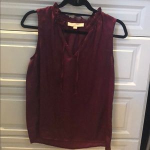 Loft burgundy sleeveless top